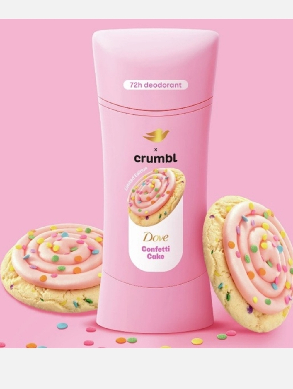 Dove x Crumbl‎ Deodorant Limited Edition - 1 Confetti Cake 2.6 oz